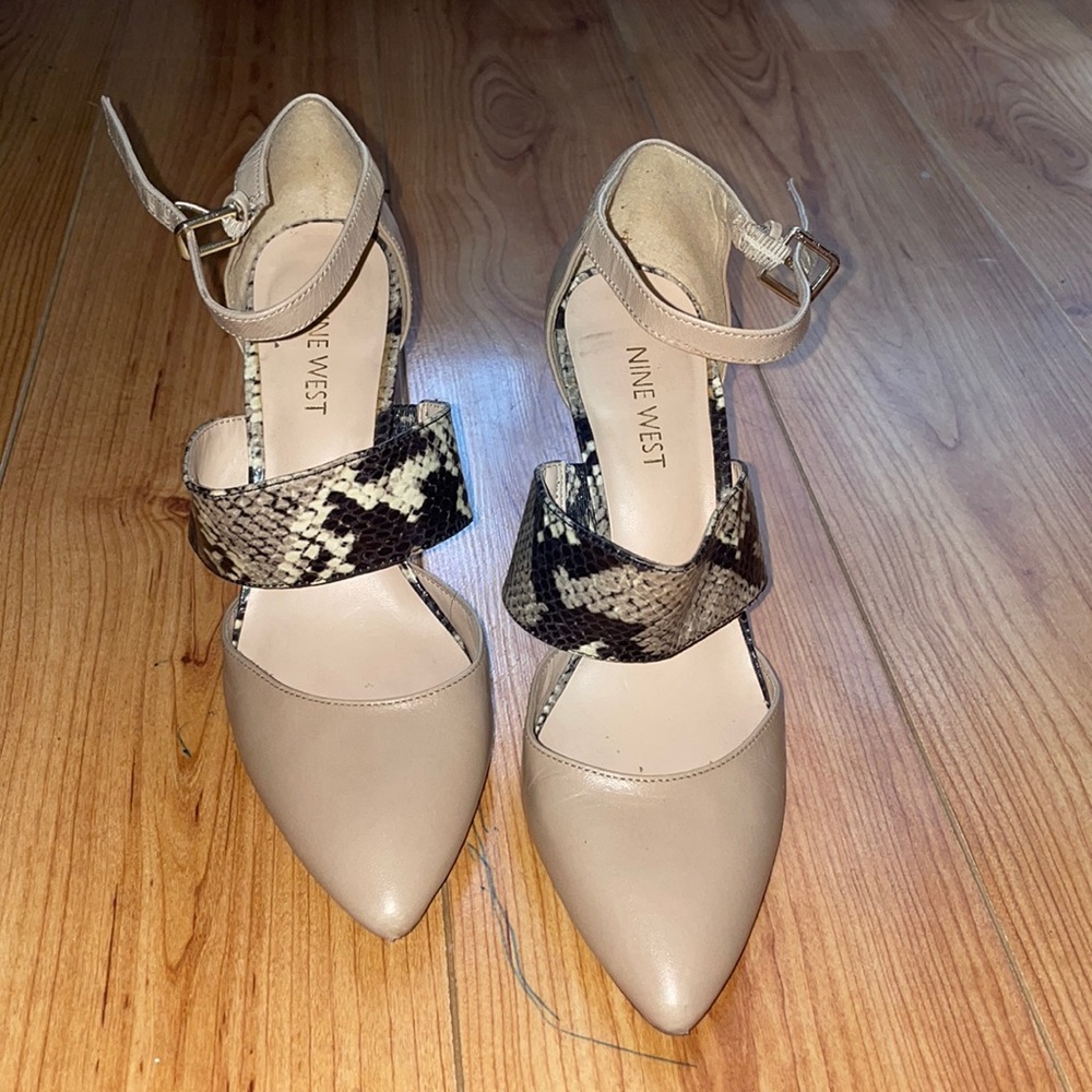 Nine West beige snake print 7